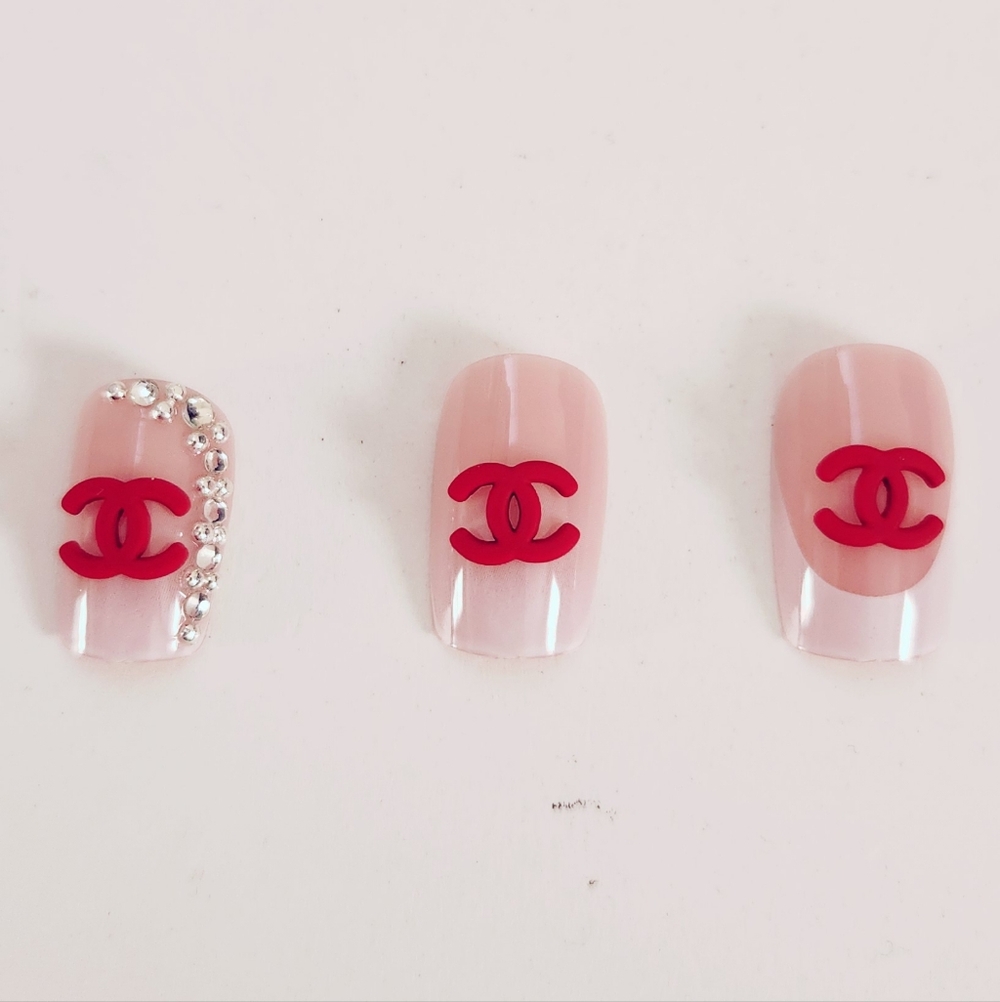 Luxury Nail Charms Red